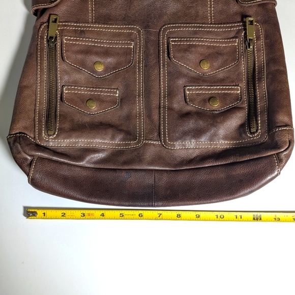 Fossil leather brown shoulder bag - Picture 6 of 15